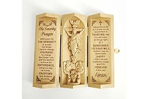 Openable Wooden Cylinder Sculpture of Jesus Christ