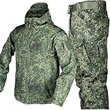 Taktischer Cargo-Anzug für Herren, langärmelig, Paintball-Kleidung, Armee-Uniformen, Kampfhemd und Hose mit Knieschützern, Camo-b, S