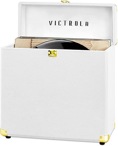Vista 20 de Victrola Coleccionista - Estuche de almacenamiento de discos - Capacidad para más de 30 discos de vinilo giratorios, accesorios de alta resistencia