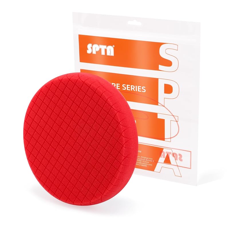 Boina de Espuma Vermelha T10 Ultra Fina para Polimento, SPTA, Face de 16,5 cm para Suporte de 15 cm, FPTSS6R, 1 unidade