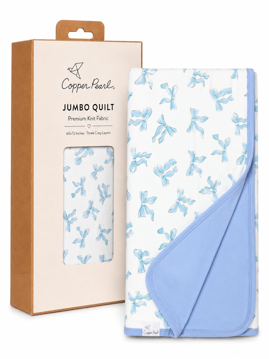 Copper Pearl Jumbo Three-Layer Baby Blanket: Soft Baby Quilts for Boys and Girls | Breathable, Cozy, Toddler Blanket | Baby Quilt for Newborns | 60x72 Premium Material | Daphne