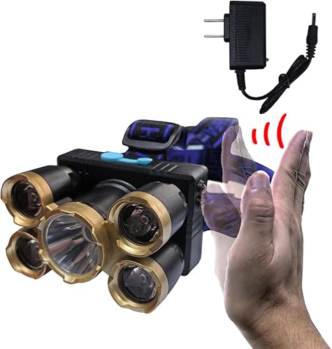 Miniatura 1 de Faros delanteros ultra brillantes de 10000 lúmenes, impermeable, linterna LED, linterna de trabajo, recargable, 4 modos, lámpara de cabeza para