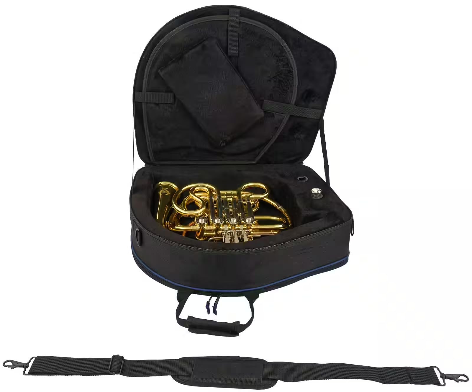 Woodbrass WHR400D - Coro d'armonia Si/Fa Verniciato - Strumento a Vento Principiante Pronto a Giocare, Doppia Pallet 4 Barili, Padiglione Ottone Verniciato, Custodia e Bocchino Incluso