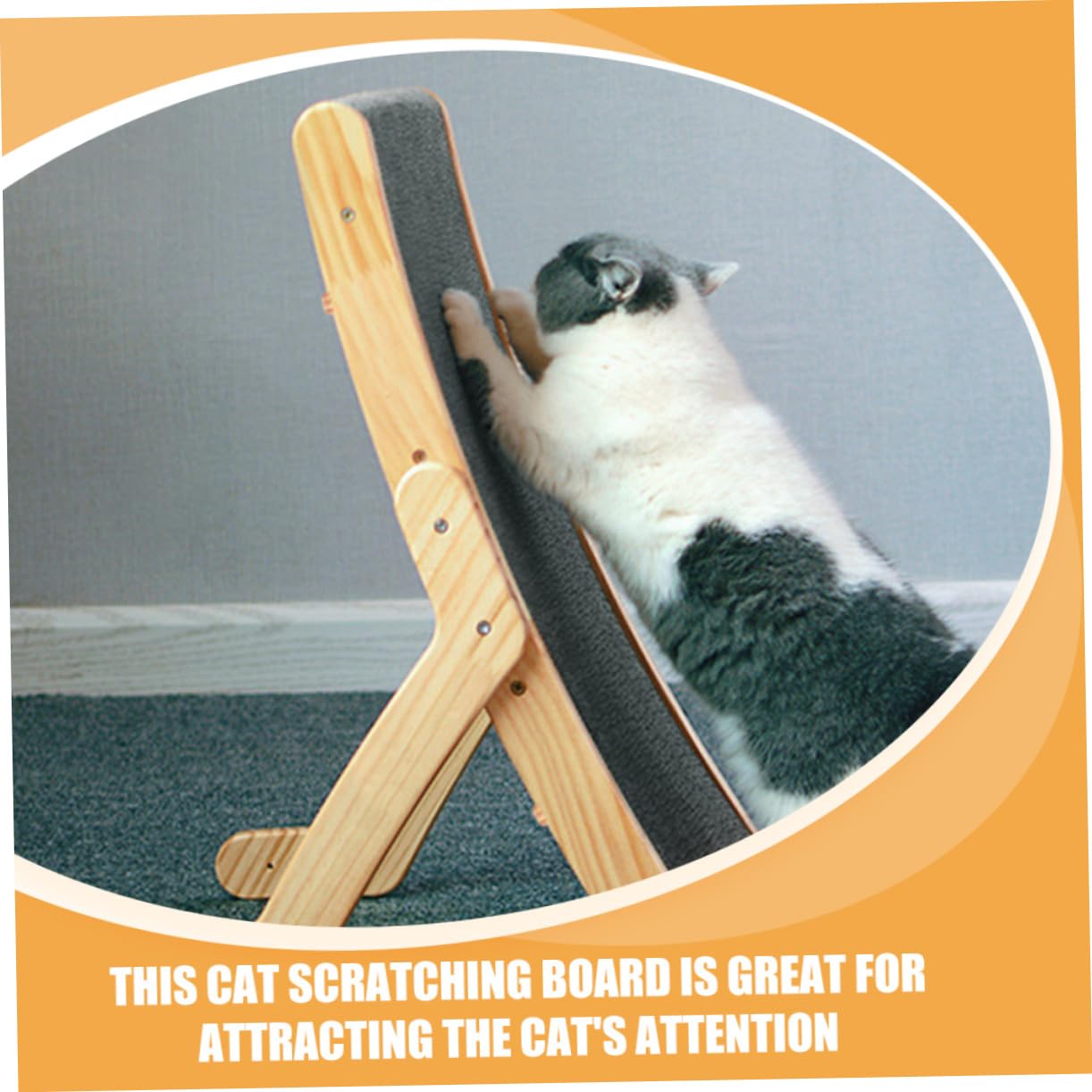 Rascador de Gato de Madera y Cartón Ondulado para Reducir Comportamiento Destructivo y Proteger Muebles