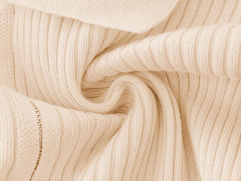 Image of Women's Zip Up Sweater Long Sleeve Polo V Neck Ribbed Knit Slim Cropped Sweater Pullover Trendy Tops