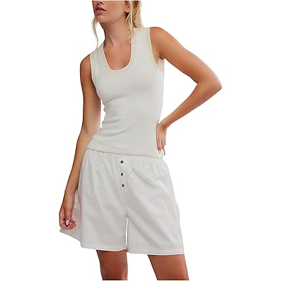 Рубашка Free People Longer Days Tank white alyssum