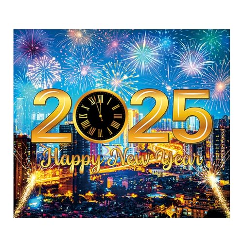 Sfondo fotografico per Capodanno 2025 - sfondo di felice anno nuovo 2025 di fuochi dartificio banner di