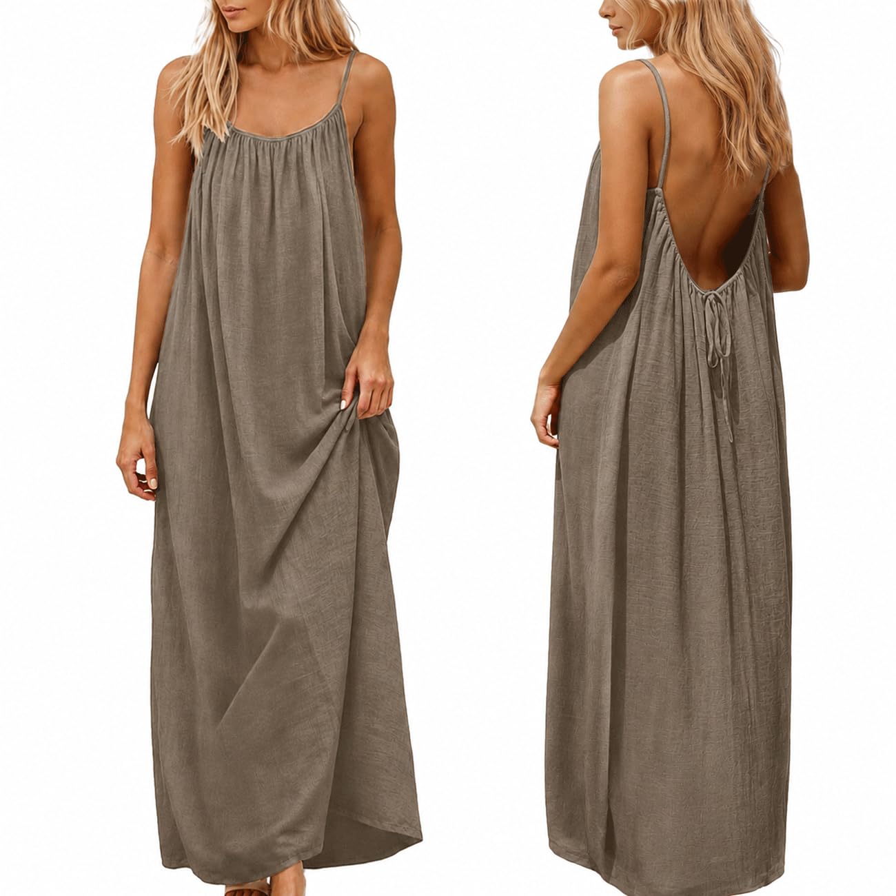 Robe d'été fluide chic et dos nu pour vos vacances à la plage - 8