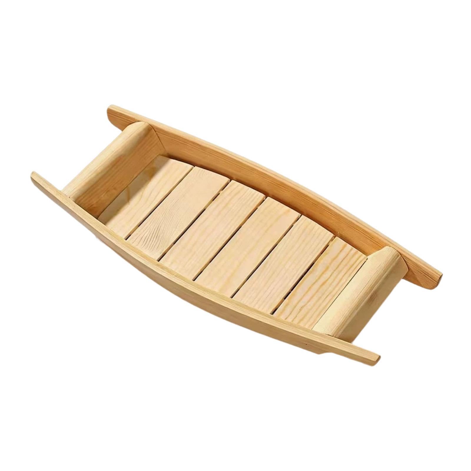 Plateau de Service en Bois en Forme de Bateau, Idéal pour Les, Les Plats Décoratifs, Les Fruits et, Parfait pour Les Mariages.