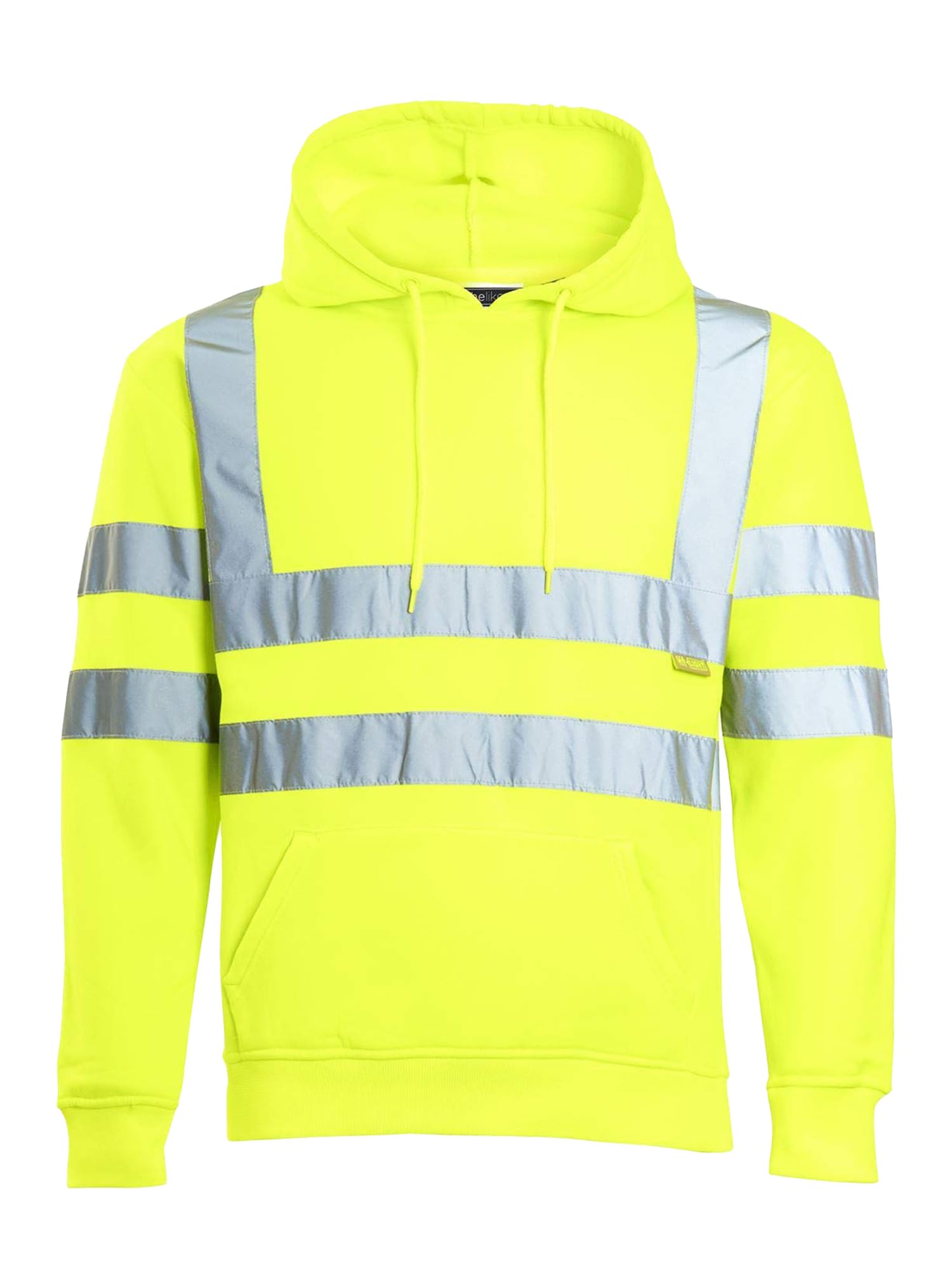kraftd Mens Hi Vis Hoodie High Viz Hooded Sweatshirt Workwear Hoody With Reflective Tape — view 28