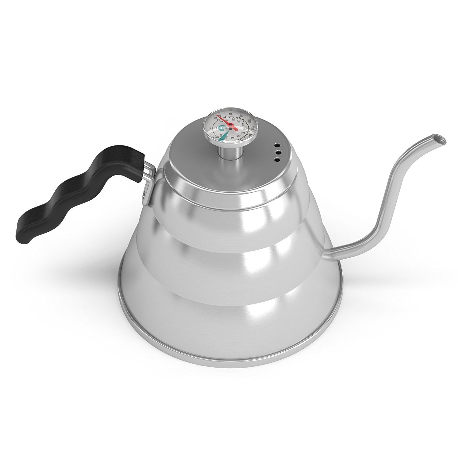 Coffee Gator Czajnik z termometrem / dzbanek do kawy i herbaty / czajnik na gęsiej szyję/stal nierdzewna