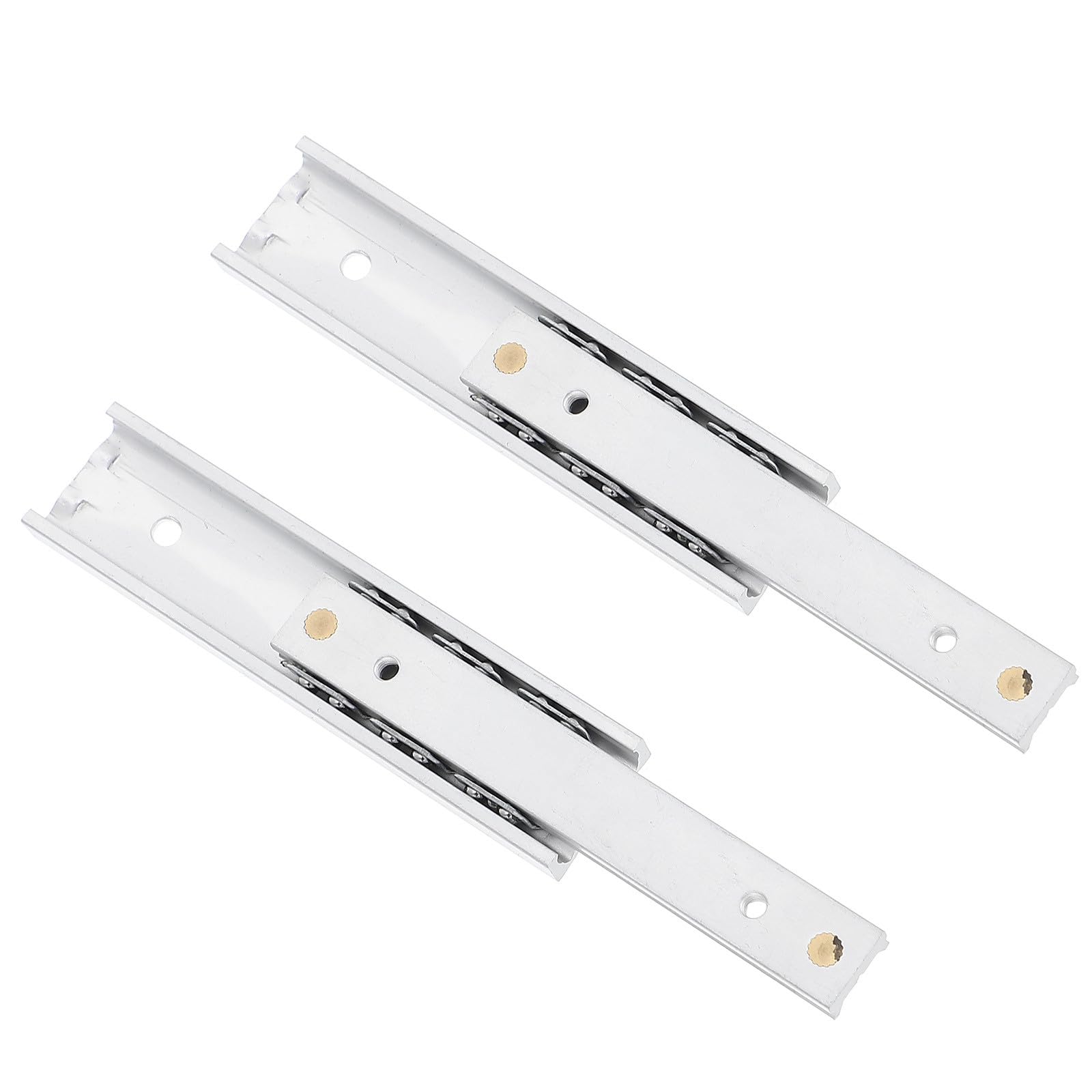 Jvnalwnkv One Color Cabinet Drawer Slide Rail，Stainless Steel Rail, 2Pcs Wide Miniature Extended For Heavy Duty Aluminum Alloy