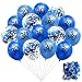 Luftballoon 30 Geburtstag,30 Geburtstag Deko Blau,30 Geburtstag Dekor,30 Stück Geburtstag Konfetti Luftballons Set,Zahlenballon 30,30 Geburtstag Party Dekoration Mann Frau,Luftballons Blau Weiß Deko