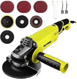Esmerilhadeira Angular 1200W Profissional Elétrica Lixadeira 220V Ferramenta Ideal para Trabalhos de Corte e Desbaste 3000-12000RPM Com bloqueio do eixo e dispositivo de proteção