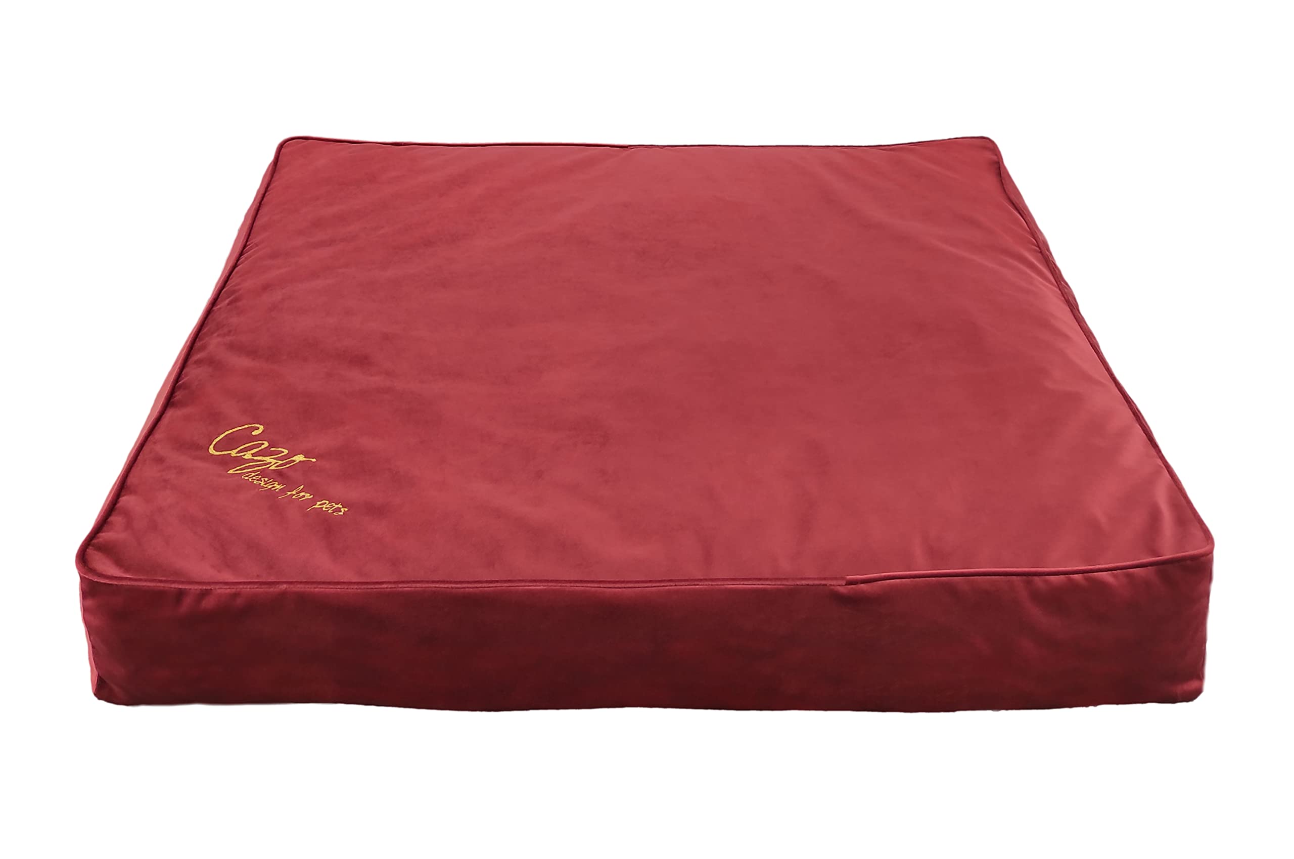 Bett Matratze CAZO Milan für Hund oder Katze 90 x 75 x 15 cm, Größe L, Burgund, L4005/C