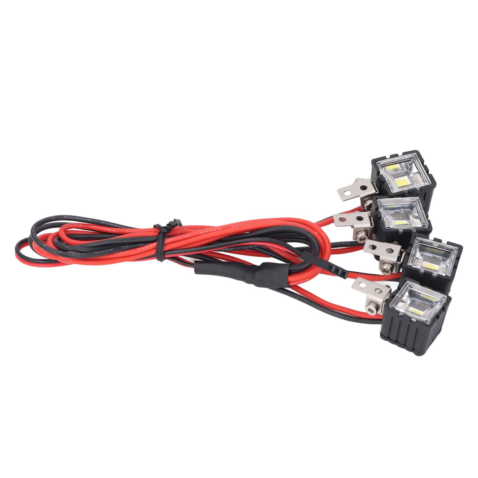 RC -LED -Leuchten, RC -Auto -Front -Scheinwerfer für Axial für SCX10 90046 für RC Car Lights Weiße Beleuchtung Hochhellig LED -Scheinwerfer für 1:10 RC Crawler (4LED)