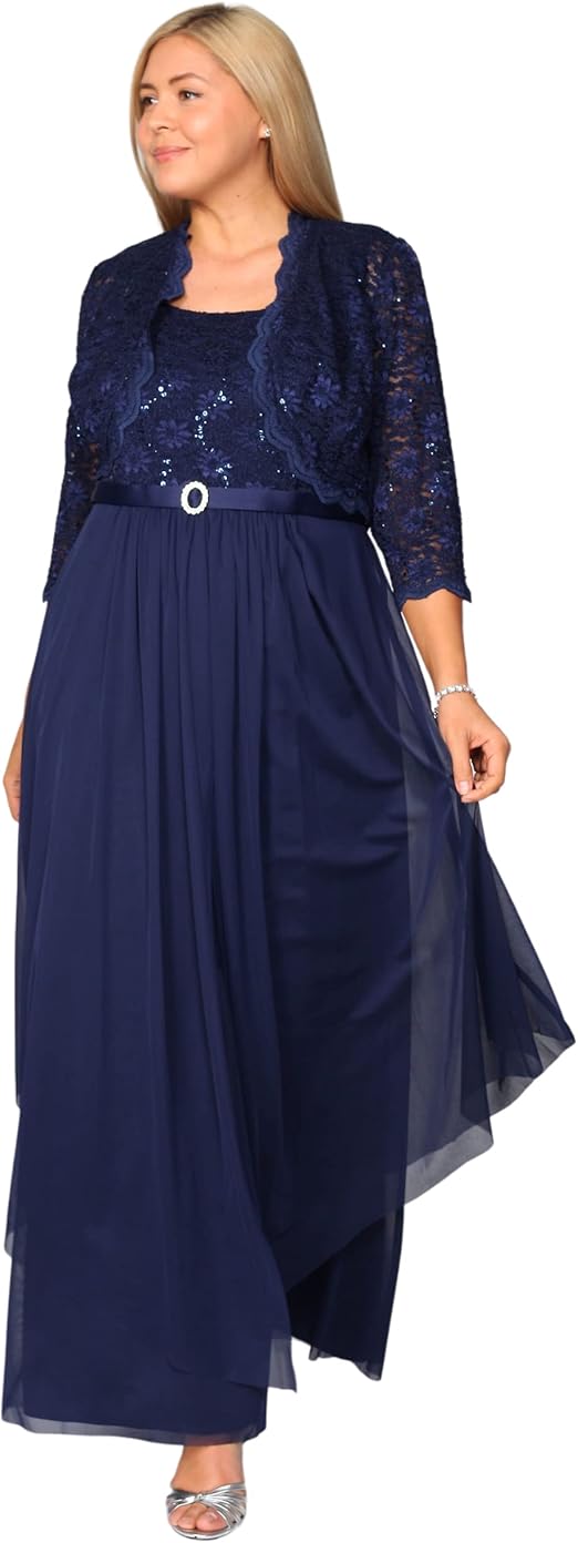 r & m richards navy blue dress