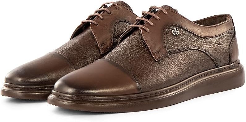 Ducavelli Stern Genuine Leather Mens Casual Classic Shoes, Classic Derby Shoes