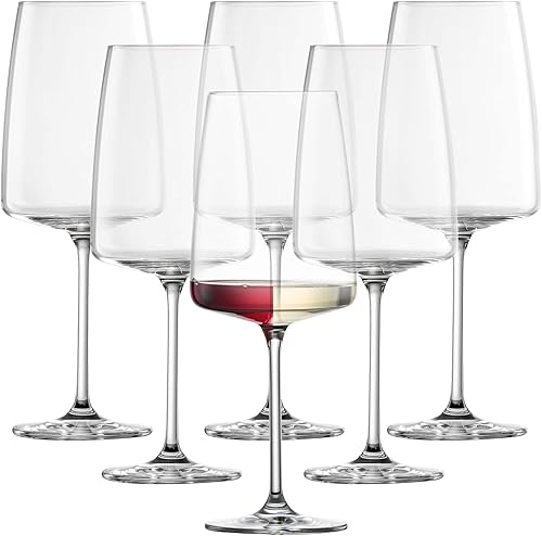 Zwiesel Glas Tritan Sensa Collection, copa de vino tinto burdeos, 22.3 onzas, juego de 6