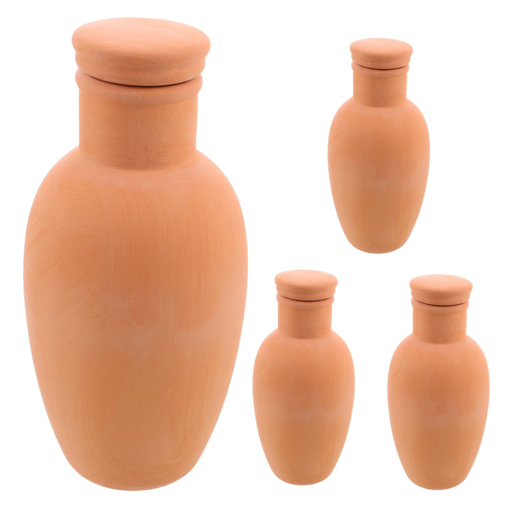 GANAZONO 4 pièces Système Arrosage Automatique Terre Cuite Bâtons Auto-irrigants pour Plantes Intérieur et Extérieur Distribution Eau Contrôlée et Hydratation Continue