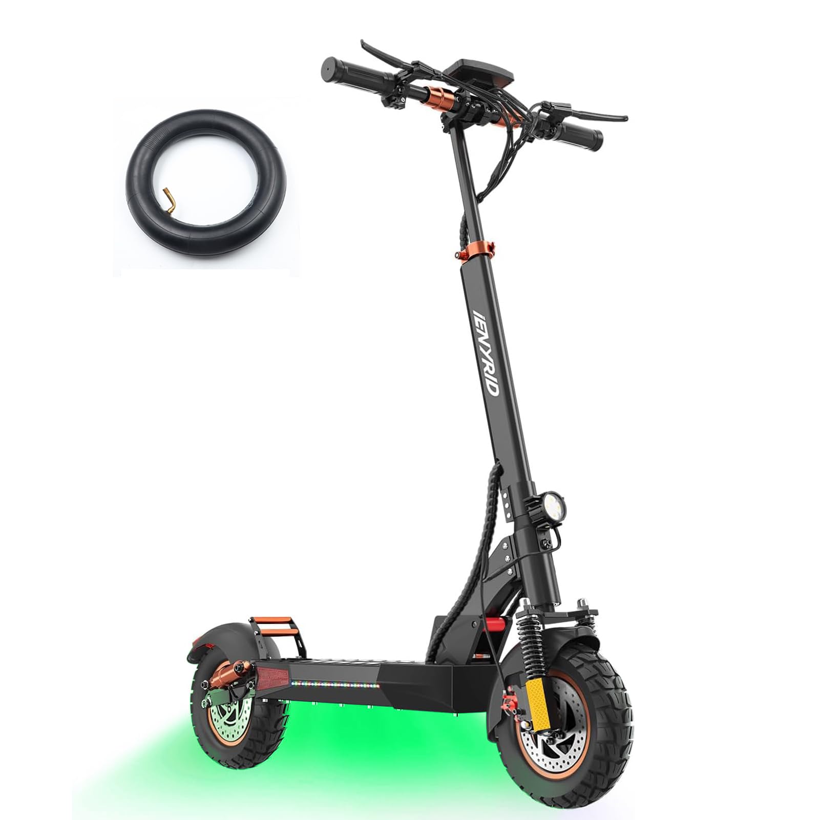 Electric Scooter for Adult, Range 40-80 Km 12.5/20Ah Battery,LCD Display,Adjustable Height,Double Braking System,10 inch Off-Road Tires,Foldable and Portable Black