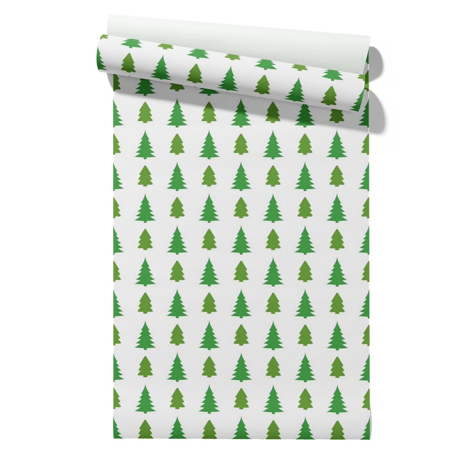 CEVAN Peel and Stick Wallpaper Japanese Coverings Panel Self Adhesive Christmas Tree Kitchen Cupboard Roll Green Furniture Protection Waterproof Wallpaper 45x200cm