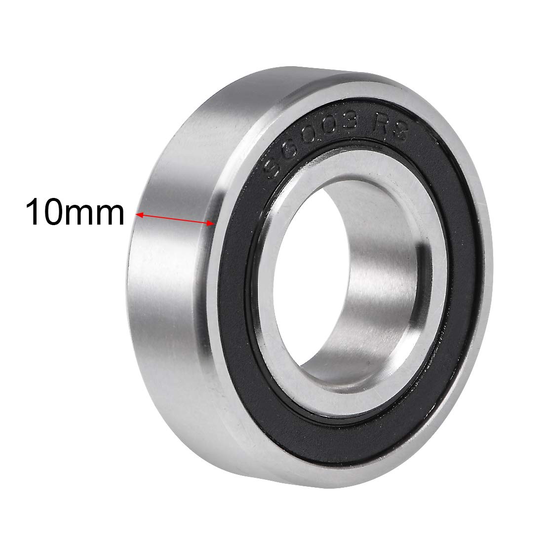uxcell S6003-2RS Stainless Steel Ball Bearing 17x35x10mm Double