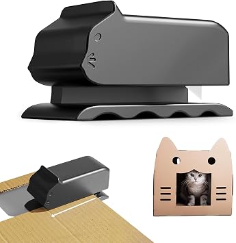 Cardboard Cutter for Cat Scratchers, Printed Cardboards Box Cutter, Cardboard Cat DIY Cat Scratchers, Handheld Cardboards Recycle Tool, Cutting Machine for Cat Lovers Black