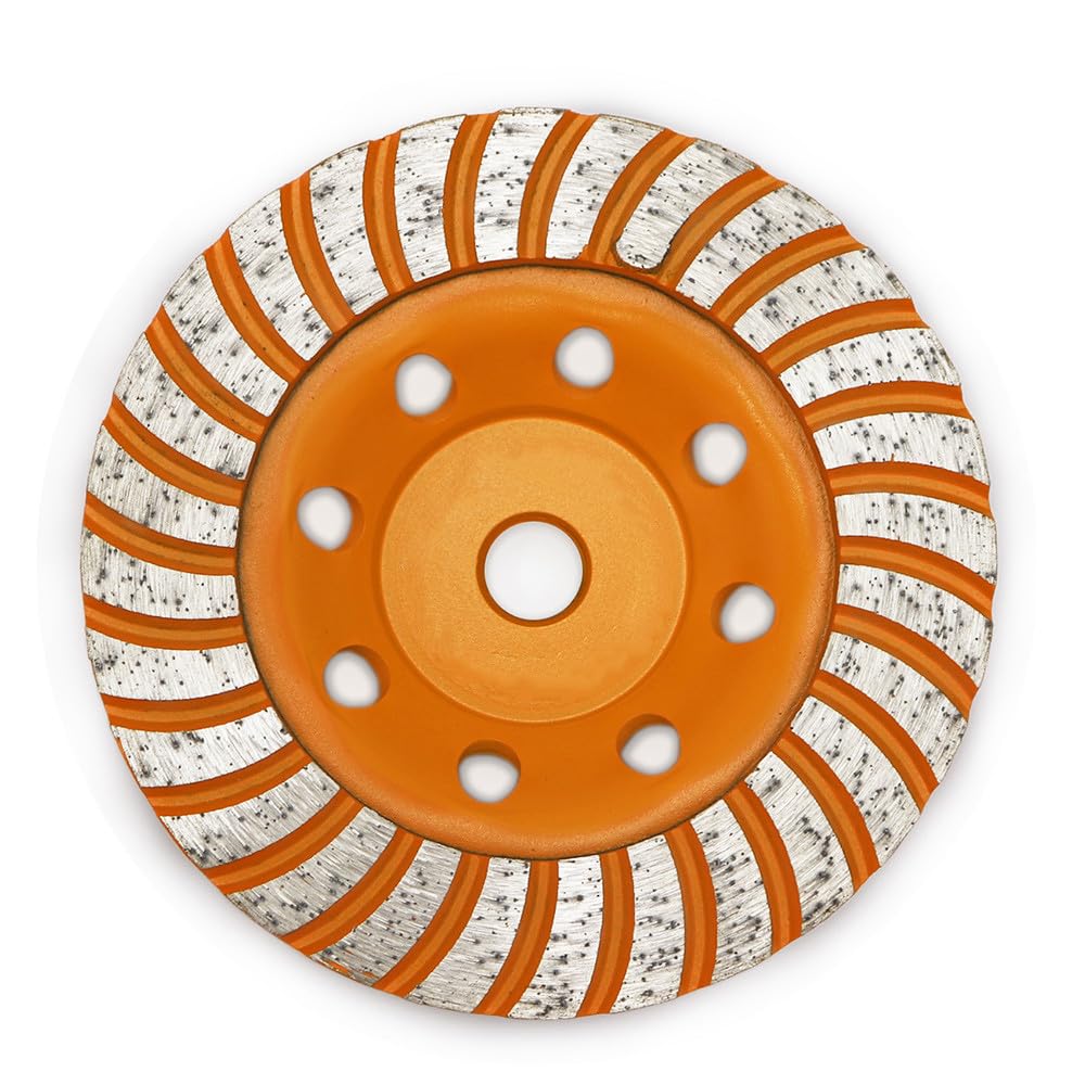 2 piezas de 4,5 pulgadas de diamante Turbo Row Grinding Cup Wheel 115 mm M14 rosca Disco de pulido para hormigón, material de construcción, 2 piezas de diamante de 4,5 pulgadas, 1