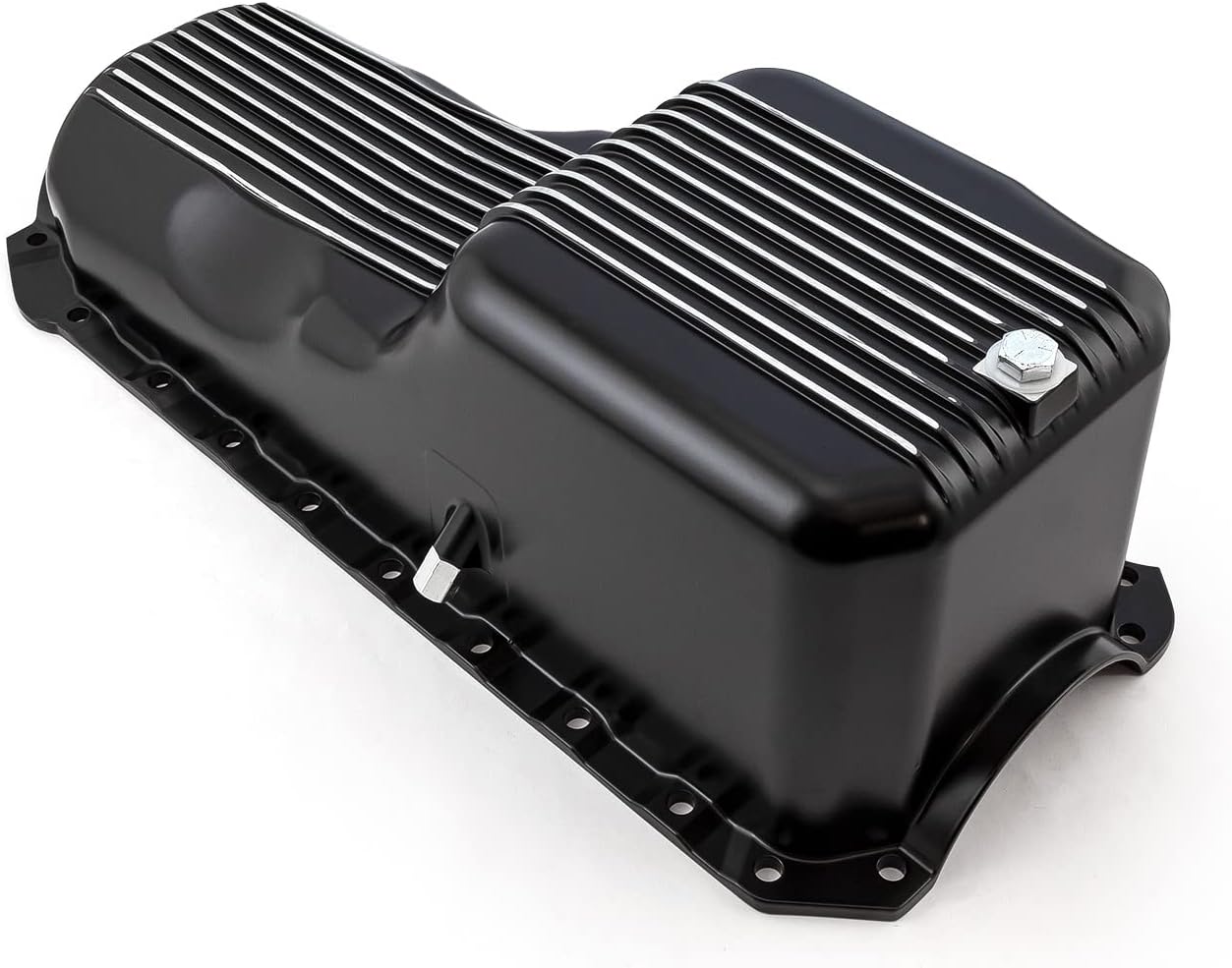 Speedmaster PCE300.1090.02 Compatible with Chevy BBC 454 2Pc Early Gen 4 1965-1990 Black Finned Aluminum Oil Pan