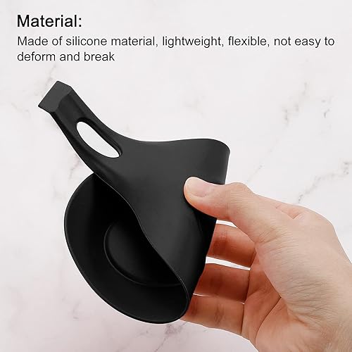 Miniatura 4 de uxcell Soporte de cuchara de silicona, 7.68 x 3.74 pulgadas, resistente al calor, soporte para utensilios de cocina, espátula y cucharón para