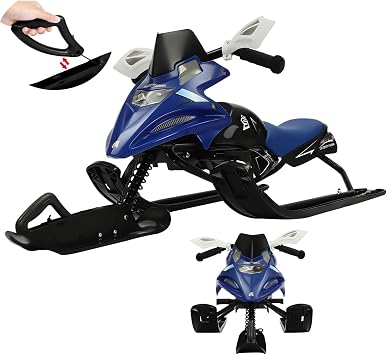 SanBouSi Luge Directionnelle Snowracer avec Volant et Freins