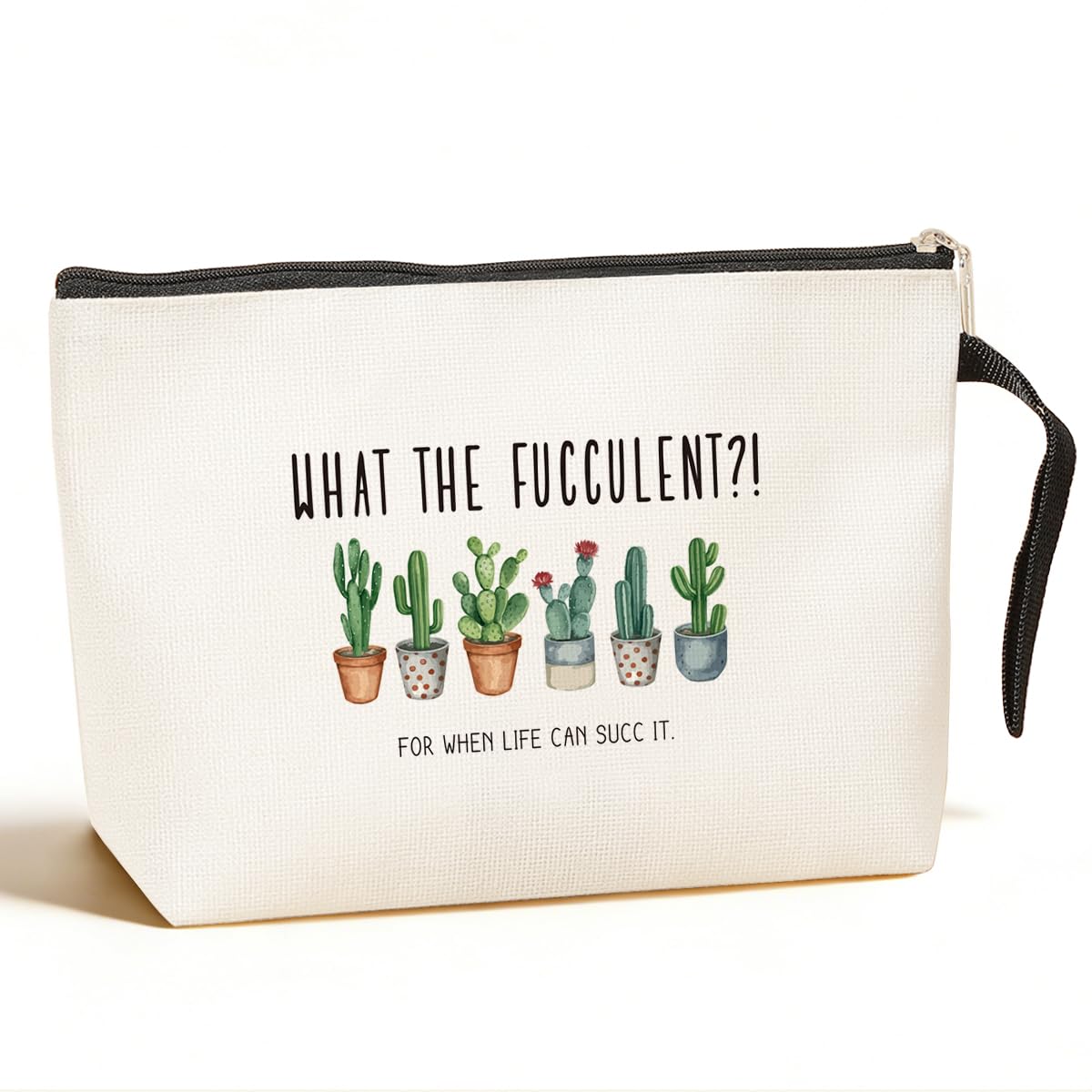Lustige Geschenke für Frauen, Pflanzenliebhaber, Geschenke für Gartenarbeit, Gärtner, Einweihungsgeschenke, einzigartiges Geschenk für Pflanzen, Dame, Mutter, Stuff – What The Fucculent, beige