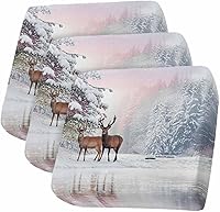 Vista 1 de Fundas de cojín para sofá con alce navideño, funda elástica para sofá con parte inferior elástica, diseño de copos de nieve, árbol de Navidad
