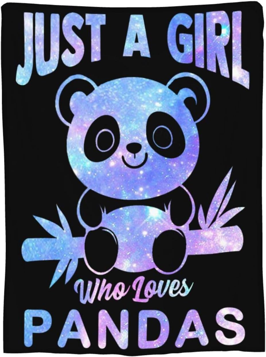 Panda Blanket Just A Girl Who Loves Panda Fleece Throw Blankets Toddler Fuzzy Plush Super Soft Warm Nursery Decor Bedding Blanket Gifts for Boys Girls Kids Adult Men Women 40"x50" - Image 9