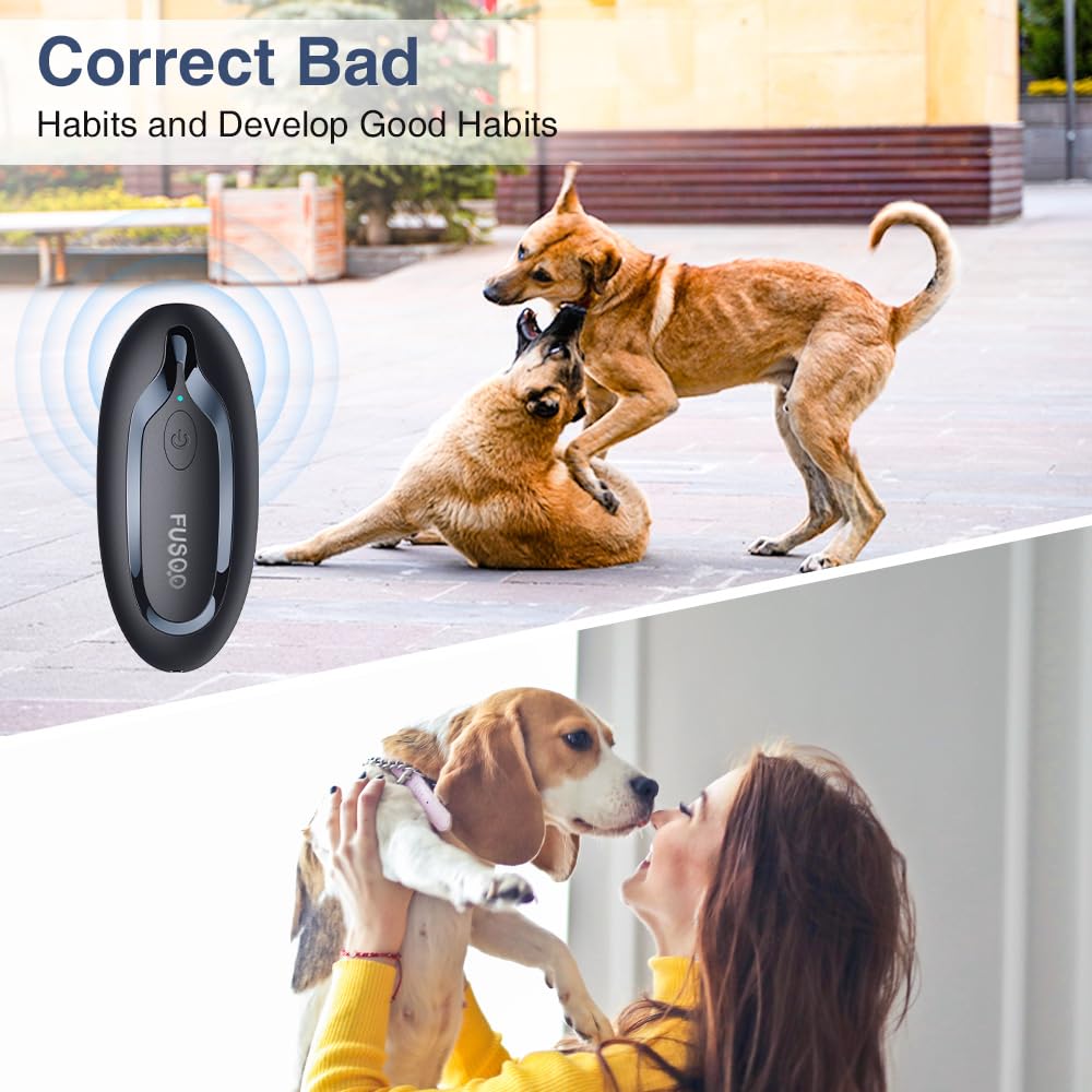 Anti Aboiement Chien Portatif, Puissant Boitier Ultrason Chien avec LED, Boitier Anti AboiementChien Ultrason pour Intérieur & Extérieur, AntiAboiement pour Petits, Moyens et GrandsChiens