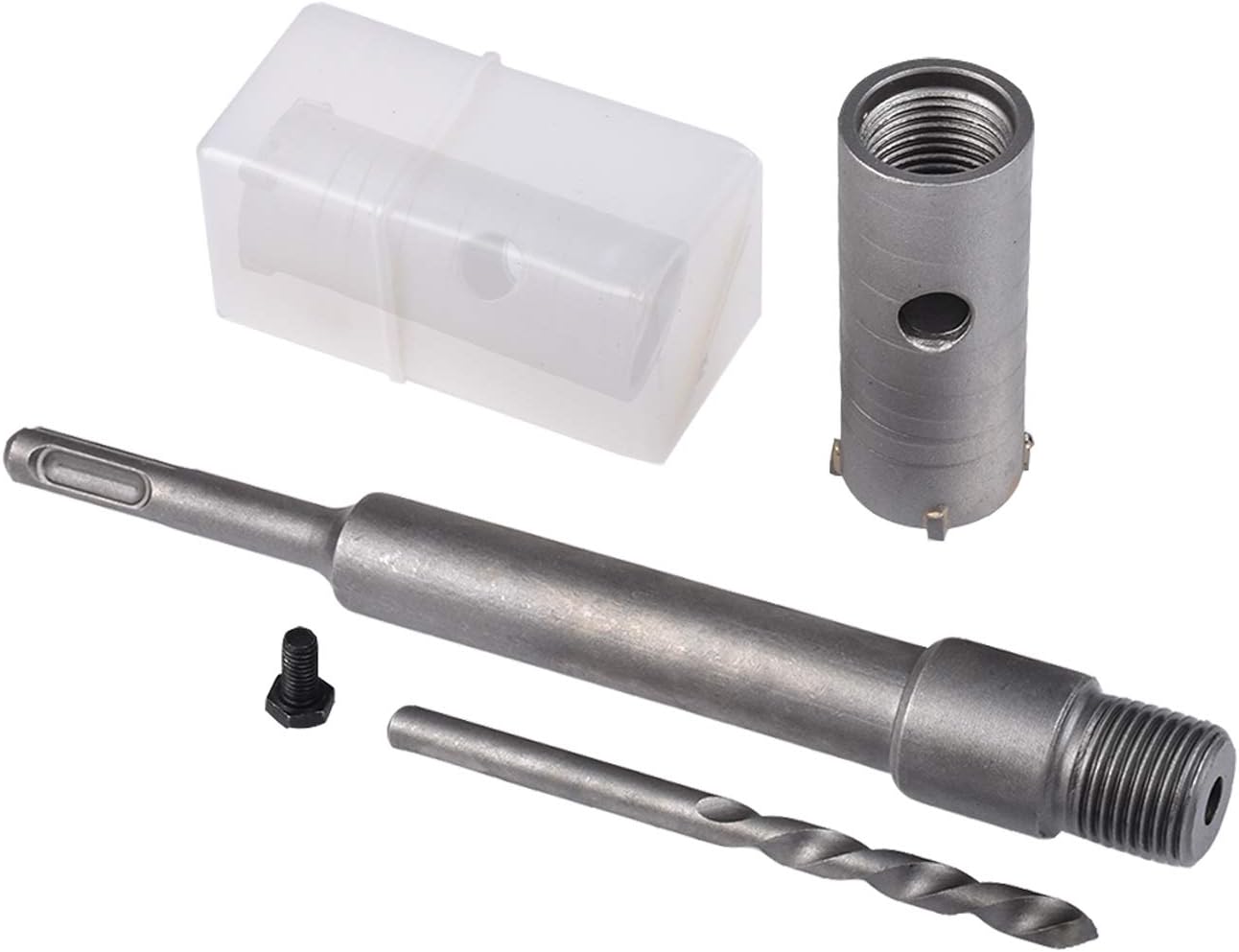 HOHXEN35mm Concrete Hole Saw Wall + 200mm Connecting Rod + Drill Bit+Positioning Screw,for Brick Concrete Walls Air Conditioning Openings