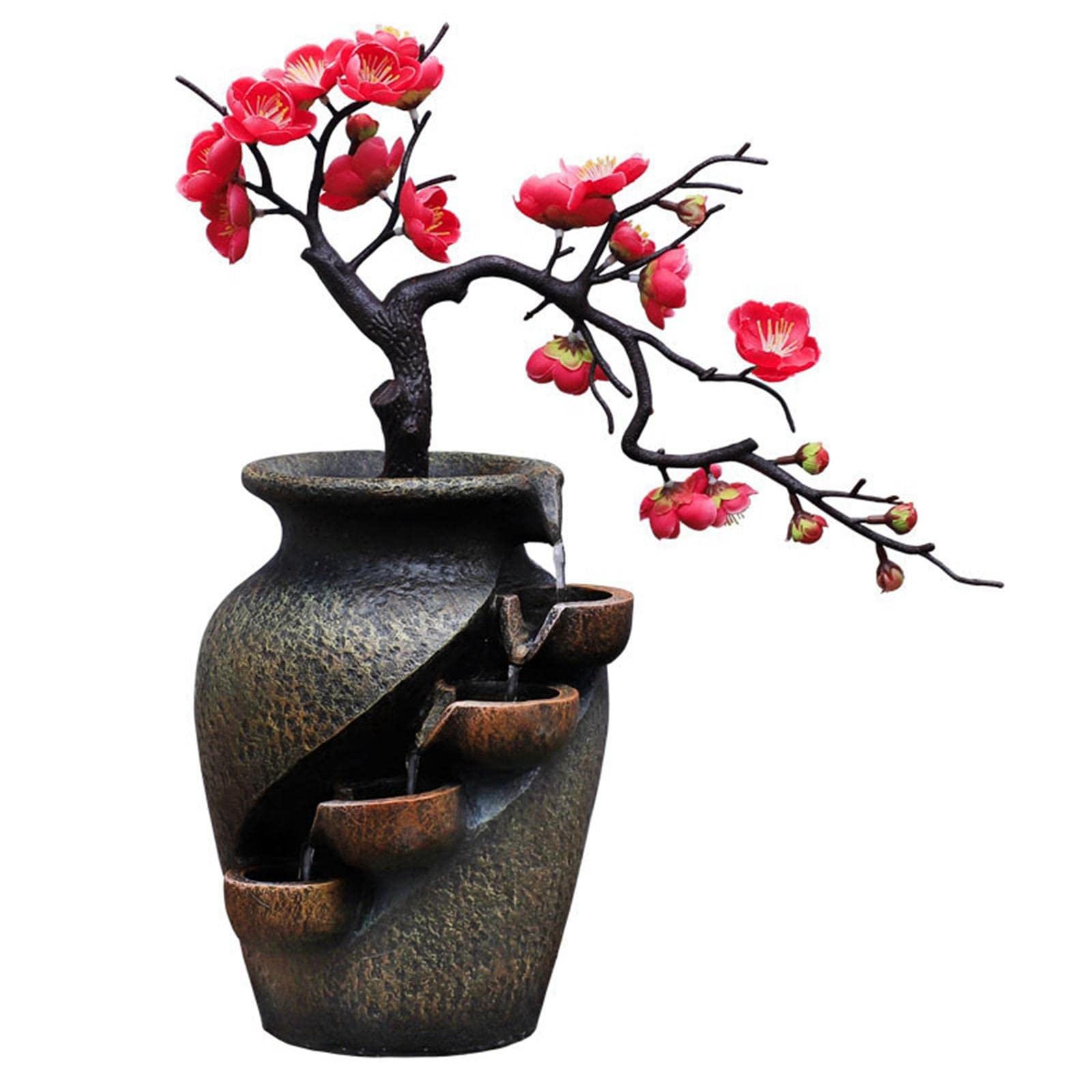 Waterfall Fountain Indoor Flower Vase Design for Landscape Home Office Decor-image-39