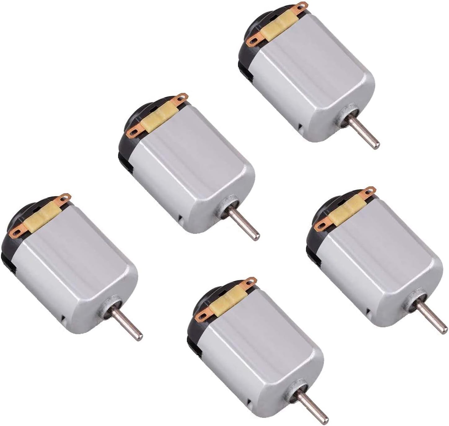 Mini DC Motor, 5 Pcs 1V-6V 18000 RPM Mini Electric Motor, High Torque Magnetic Powered Motor for Arduino Hobby, Projects, DIY, Cars Toys, Robot, Science Experiments