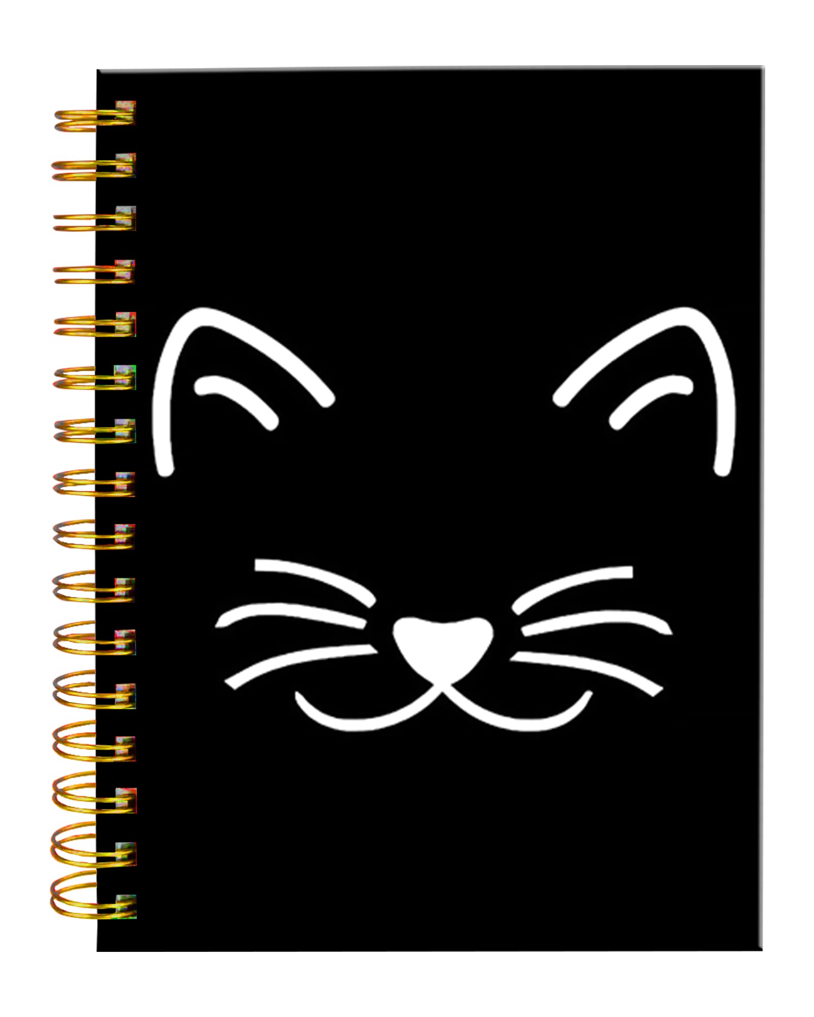 iampanda Spiral Journal Notebook,Strong Twin-Wire Binding with Premium Paper for Girl Women,60 Sheets A5 College Ruled Notebook/Journal,Perfect for School Office Home Gifts,Cute Cat Face