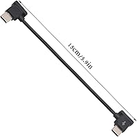 Vista 2 de Cable de control remoto, cable de datos de controlador remoto de 5.9 in tipo C a tipo C para Air 2 / Mini 2 Drone
