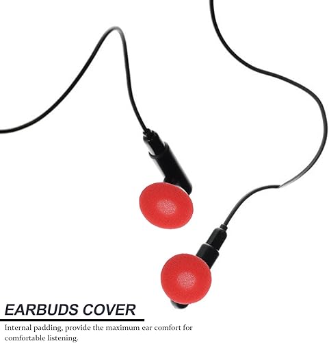 Miniatura 6 de 50pcs Almohadillas para Auriculares Esponja Almohadilla de Esponja Almohadillas de Reemplazo de Auriculares Protector Cubiertas Rojas