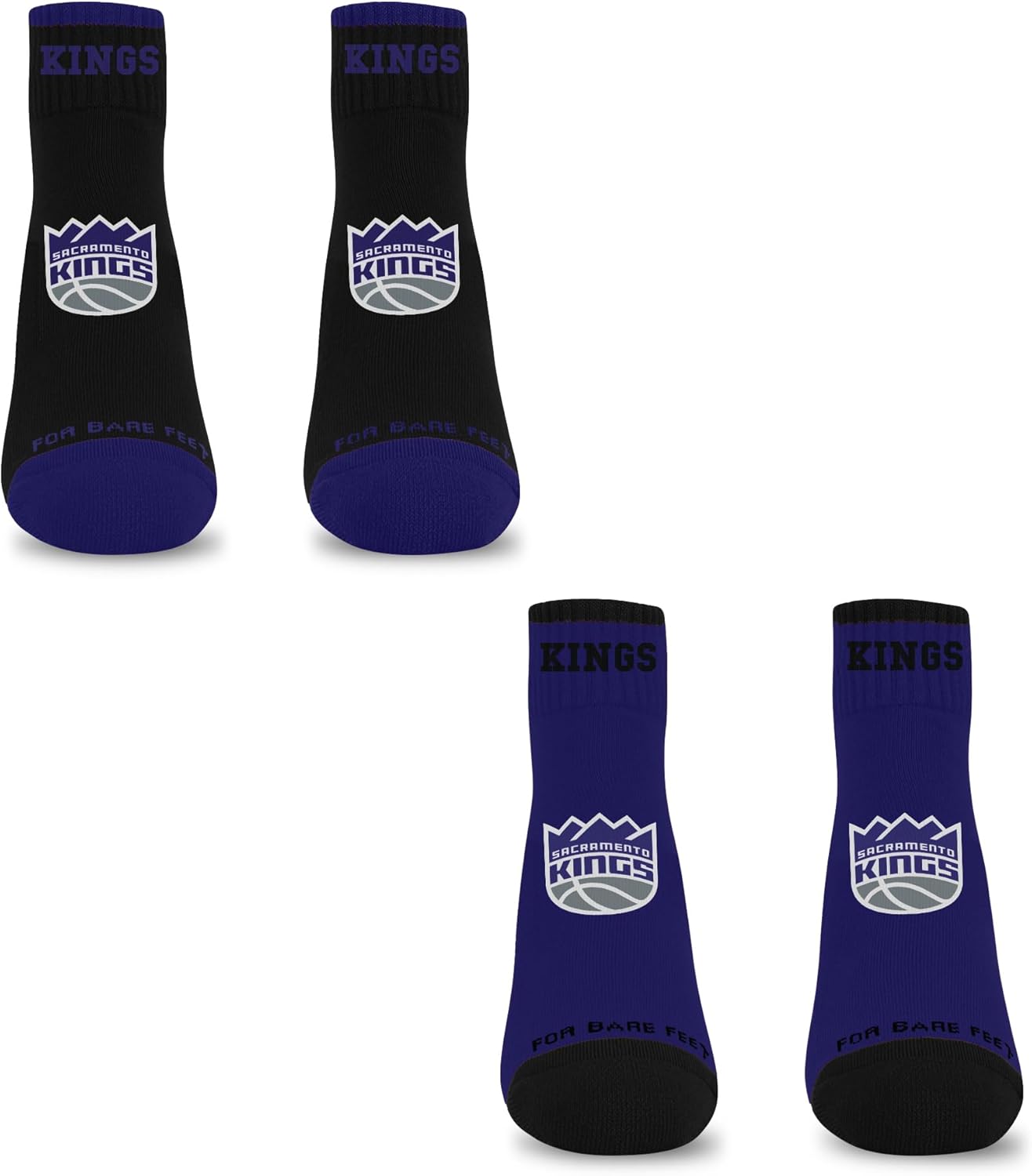 For Bare Feet NBA Unisex Kids Front and Center 2 Pack Team Colors