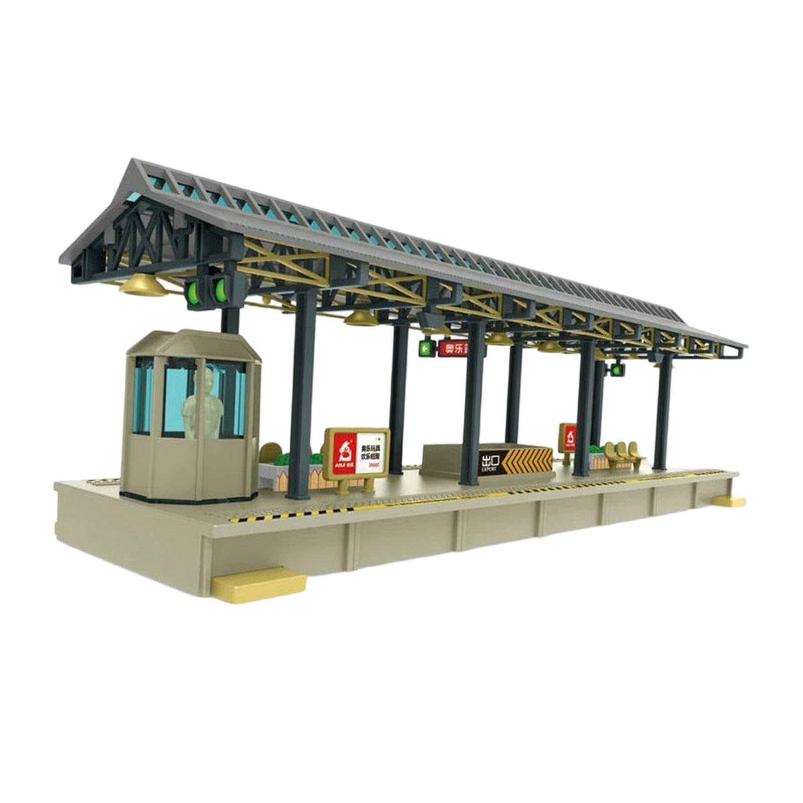 Maquette de Quai de Gare à L'échelle HO, Modèle Quai Gare Décoratif Plateforme de Train, Accessoires de Voie Ferrée, Diorama, Scène Miniature, Accessoires Maquette Gare