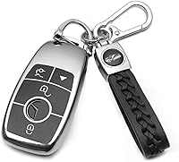 Vista 14 de Creativity Funda para llave de Mercedes Benz. Hermosa funda de TPU compatible con CLS CLK AMG ML C CL E S SL SLK G GLC GLE GLS M R Smart Remote Key