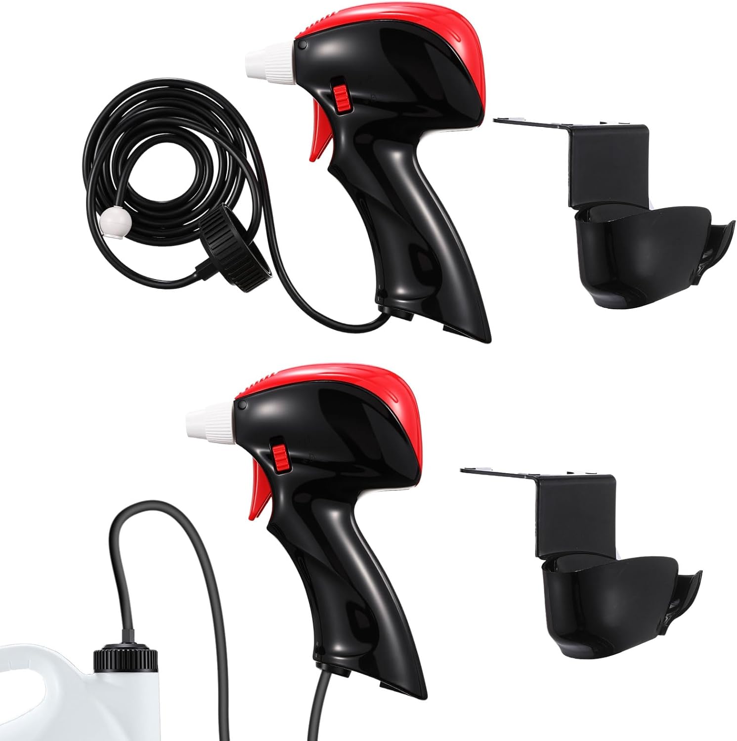 2 Pack Battery Powered Weed Sprayer,Electric Pistol Grip Sprayer with Holster& 53.15in Hose, Adjust Nozzle Fits 1 Gallon Jugs 38mm Cap for Weed Killer Spray Garden & Pest Control