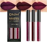 Amazon product image of evpct 3Pcs Dark Red Purple Plum Matte Liquid Lipstick Sets for Women Matte Lip Stain Long Lasting Waterproof, Burgundy Blo...