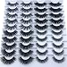 HBZGTLAD 20 pairs 5D Mink Lashes Natural False Eyelashes Dramatic Volume Fake Lashes Makeup Eyelash Extension Silk Eyelashes(F070)