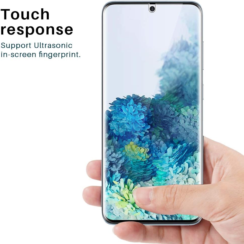 3 Pack LϟK Compatible for Samsung Galaxy S20 Plus 5G Screen Protector, Self Healing, Full Coverage, Case Friendly, Flexible TPU Film, Locate Tool Precise Alignment - Gray