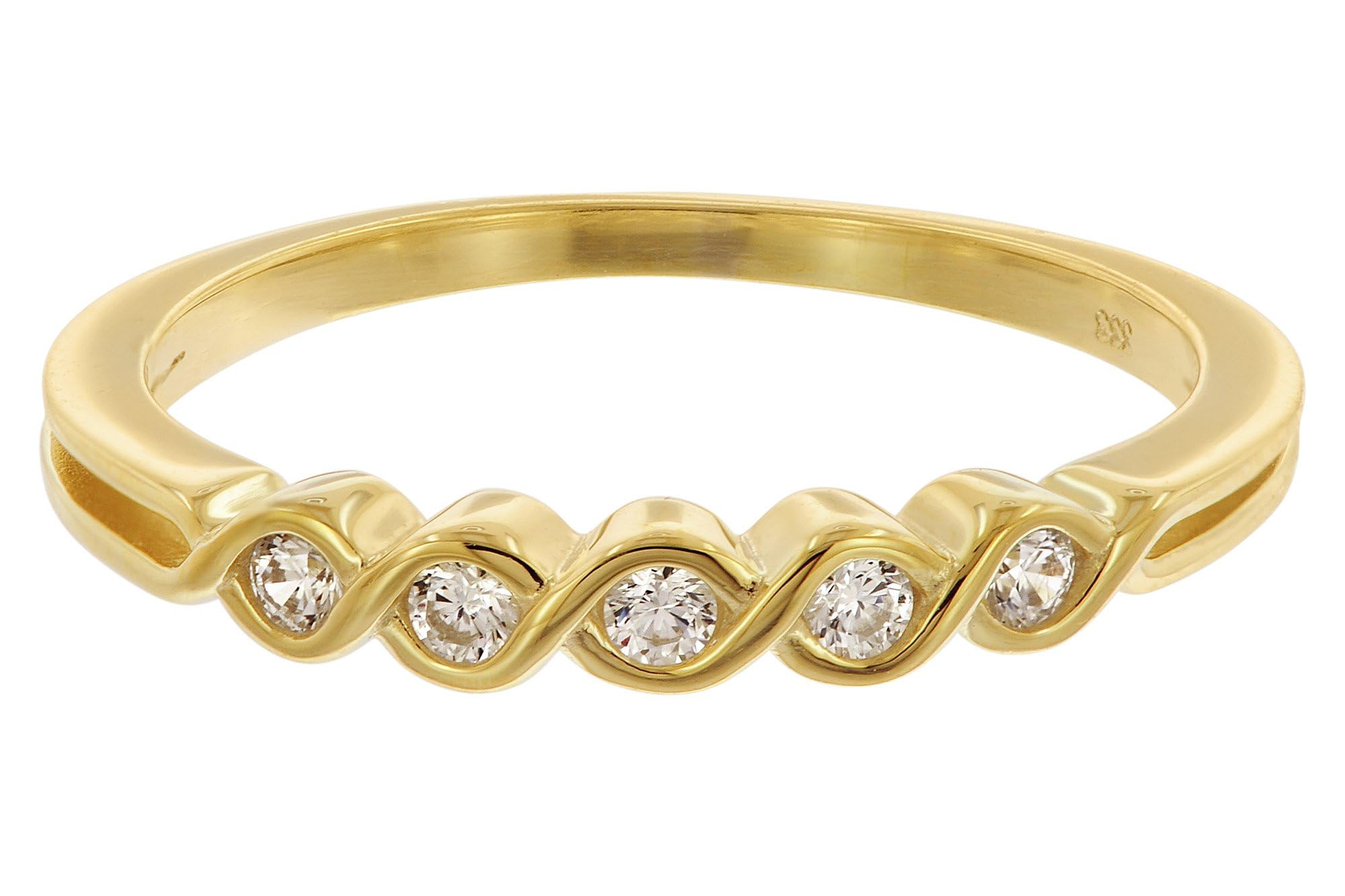 trendor Damenring Gold 333/8K mit Zirkonias 68395